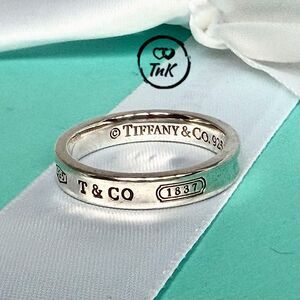 Tiffany & Co 1837 Ring - Narrow - Sz 7.75 - 925 Silver